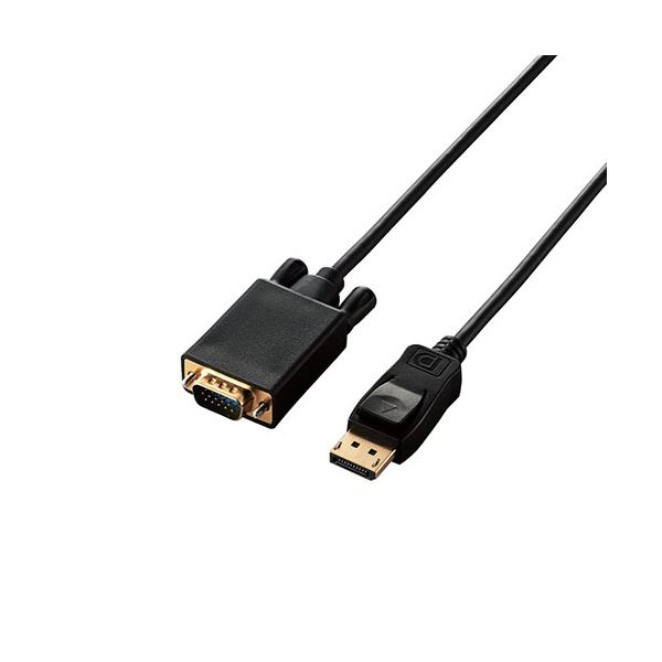 【ポイント10倍】エレコム 変換ケーブル DisplayPort-VGA 1.0m ブラック CAC-DPVGA10BK