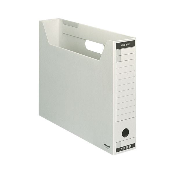 （まとめ）コクヨ ファイルボックス-FS（Bタイプ）B4ヨコ 背幅75mm グレー B4-SFBN-M 1セット（5冊）【×2セット】(3)