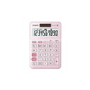 (まとめ) カシオ W税率電卓 ミニジャストタイプ 10桁 ピンク【×5セット】