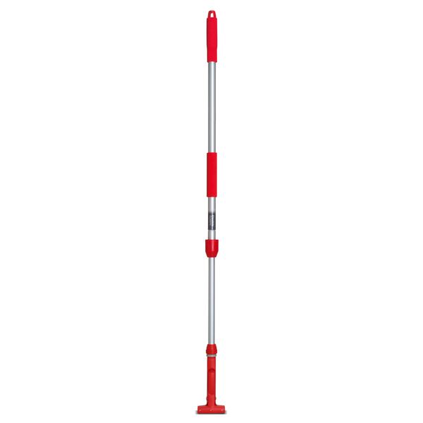〔まとめ〕 ハンドルのみ FXハンドル モップ用 アルミ 伸縮 柄 最長約180cm×2セット レッド 掃除用品 清掃用品 生活雑貨