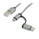 i܂Ƃ߁jType-CMicroUSB 2IN1P[u O[ TYPEC2IN1-GYy~5Zbgz