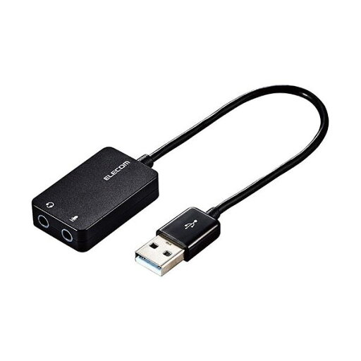 【5個セット】エレコム オーディオ変換アダプタ USB-φ3.5mm オーディオ出力 マイク入力 ケーブル付 15cm ブラック USB-AADC02BKX5 【5個セット】エレコム オーディオ変換アダプタ USB-φ3.5mm オーディオ出力 マイク入力 ケーブル付 15cm ブラック USB-AADC02BKX5