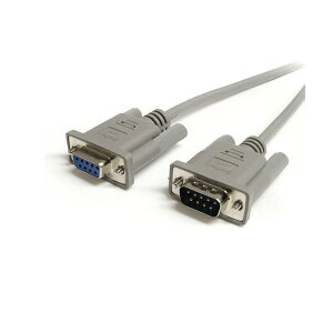 (まとめ)StarTech.com RS232Cシリアルストレートケーブル 7.6m 延長用 ミニD-Sub 9ピン オス/メス グレー MXT100_25 1本 【×5セット】