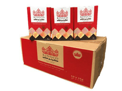 ［送料無料］KINGCO キングコ シーシャ用 ココナッツ炭 フラット 水タバコ シーシャ炭 天然ココナッツ 高火力 火持ち 少ない灰 無臭 チャコール チル 正規品 送料無料