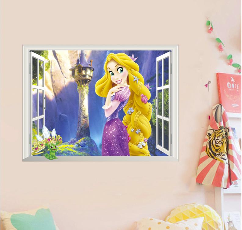 【Disney Rapunzel】ディズニー ラプンツェル 　ウインドタイプ2　ウォールステッカー