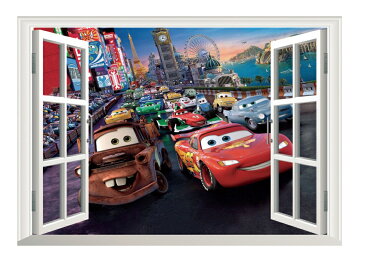 Disney Cars ディズニー カーズ ウインドタイプ ウォールステッカー インテリアシール 貼って 剥がせる 壁紙 壁シール
