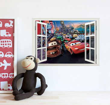 Disney Cars ディズニー カーズ ウインドタイプ ウォールステッカー インテリアシール 貼って 剥がせる 壁紙 壁シール