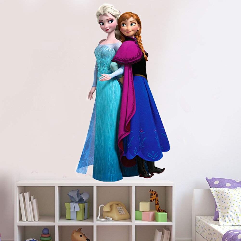 【Disney FROZEN】ディズニー プリンセス アナと雪の女王 アナ エルサ ウォールステッカー ウォール ステッカー ポスター シール 北欧 激安 貼って はがせる 壁紙 壁シール 子供部屋 キャラクター【CG】