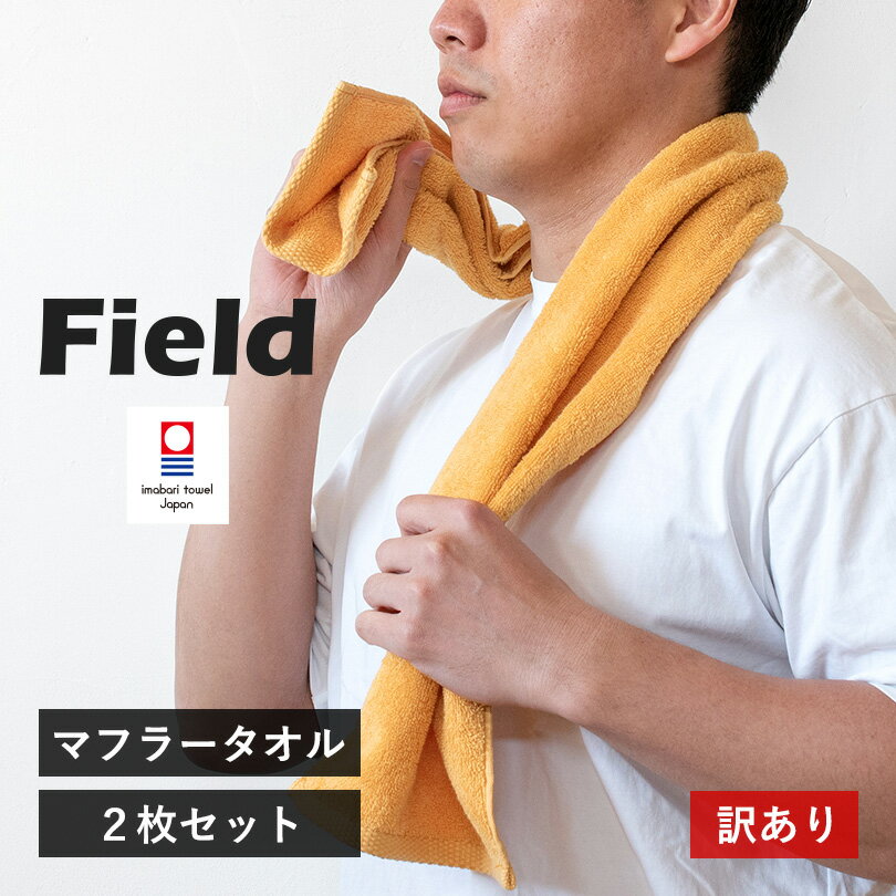【訳ありアウトレット】 今治タオル マフラータオル 2枚 セット フィールド 数量限定 スポーツタオル タオル 送料無料 (ポスト投函) 22×100cm 日本製 Field ジム ランニング 首巻きタオル 首掛け ライブ ジョギング スリムタオル ロングタオル シンプル 綿100％ 在庫限り