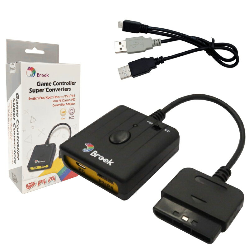 Brook Game Controller Super Converters PS2 PS PC ゲームパッド コントローラーアダプター 有線 無線 Xbox One Xbox One Elite II PS3 PS4 コントローラー PS2 PS1 PS Classic PCで使用可能正規品 Cyberplugs