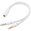 ̳20cm ޥ  PC iPad / iPhone / iPod  ޥ إåɥۥ ץ֥  3 4 Ѵ֥ 3.5mm4 (᥹) - 3.5mm ()  & 3.5mm () ޥʬ֥ CTIA Cyberplugs