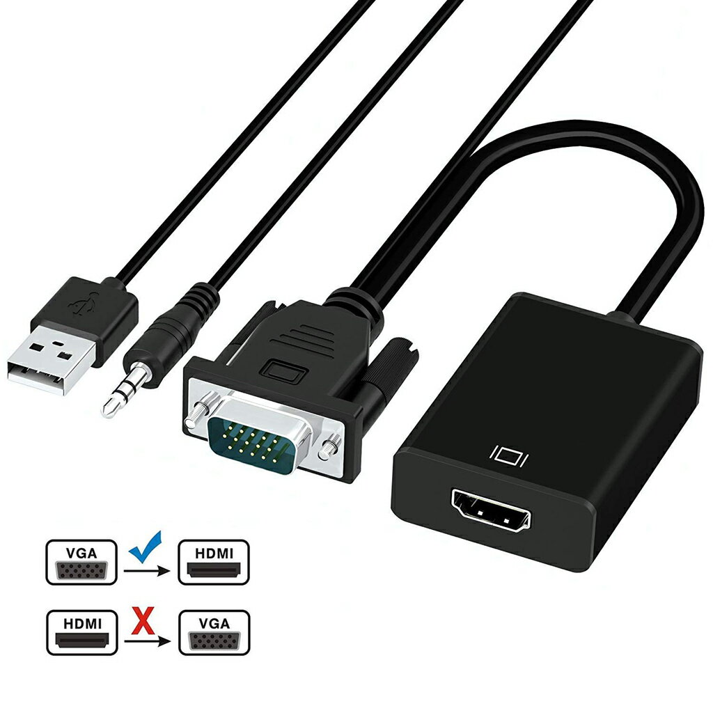 VGA to HDMI A_v^ adapter p\RVGAMHDMIo͐MɕϊA_v^[o͕t A_v^[^ Cyberplugs