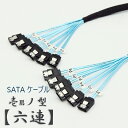 6連 1m SATAケーブル SATA オス to SATA オス データケーブル 6本セット ストレート型 高速 6Gbps ラッチ付き 抜け防止 7Pin ...
