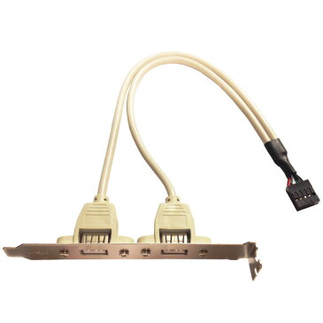 【DM便 送料無料】USB 2.0 PCIブラケット用 コネクタ 2メスポート変換 Cyberplugs