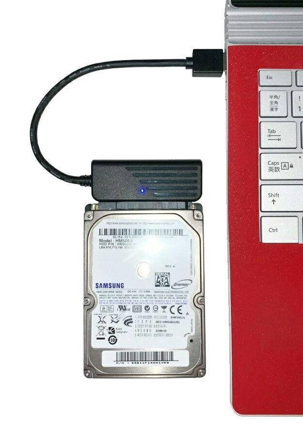 【送料無料】16cm SATA-USB 3.0 TypeA TypeC 変換 アダプタ 2.5インチ HDD SSD など 専用 アクセスランプ追加Cyberplugs