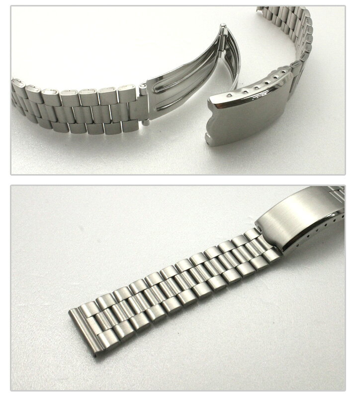 ステンレス 時計 ベルト 時計ベルト 腕時計ベルト 時計バンド 時計 バンド 腕時計バンド バンビ メタル 金属 交換ベルト ステンレスバンド メンズ シルバー BSBE4683S 18mm 19mm 20mm