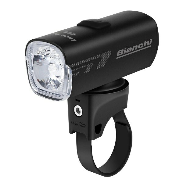 Rakuten - ビアンキ 純正 Bianchi ルーチェ デューラ 400 ライト フロント ヘッドライト 400ルーメン 85g 最大投射距離89m 防水 IPX7 自転車 サイクリング ロゴ入り Luce Dura 400