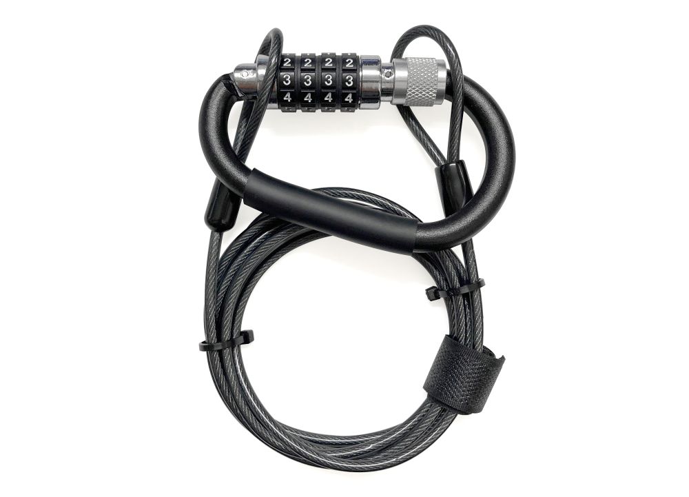 Rakuten - 自転車用品 Foglia カラビナロックwithワイヤー ブラック