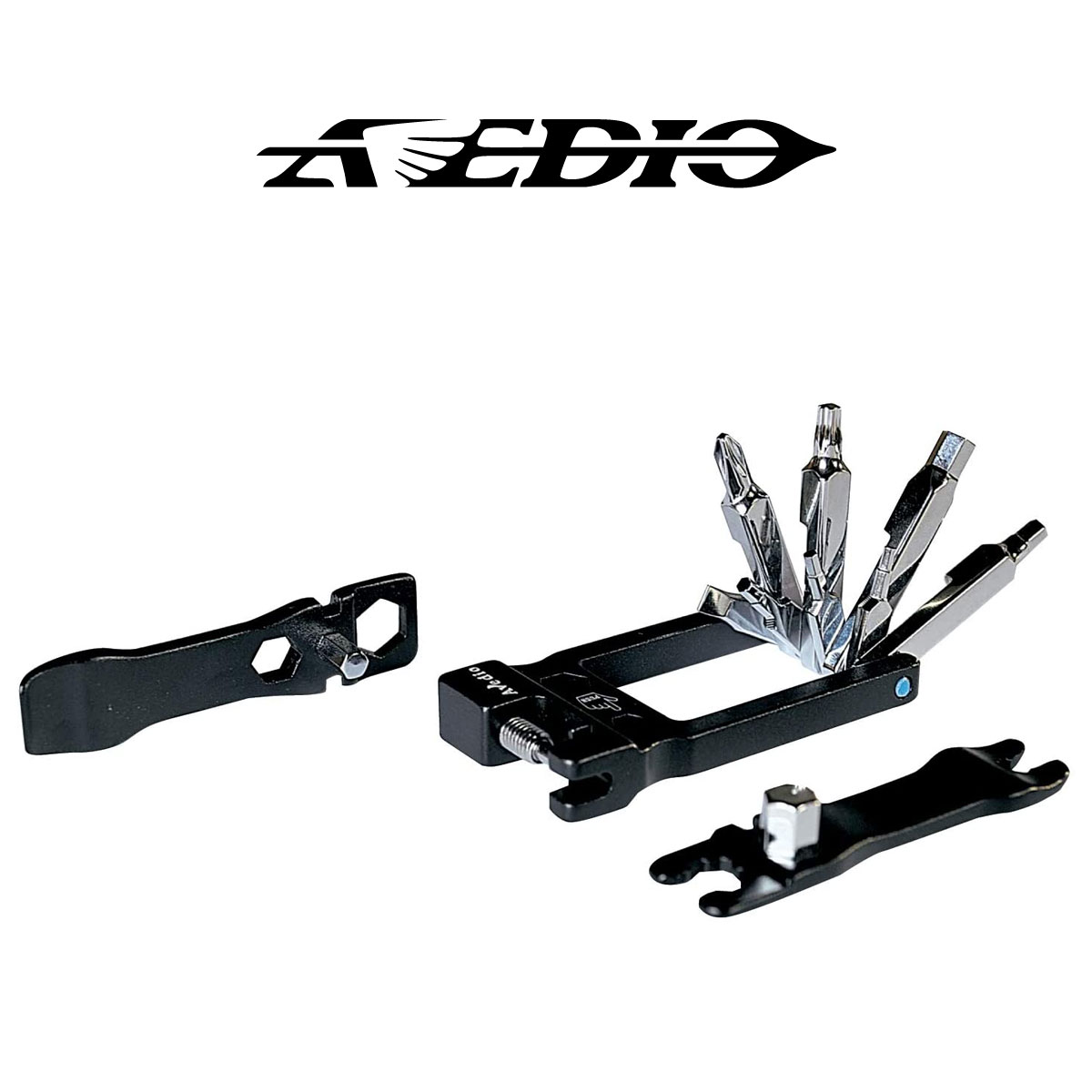AVEDIO マルチコンパクトツール 自転車 携帯工具 サイクリング 六角レンチ アーレンキー ドライバー タイヤレバー ブルベ