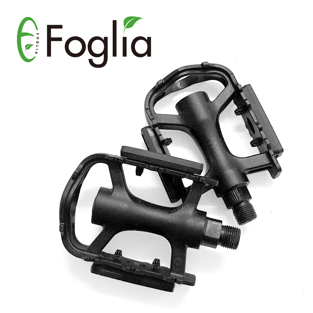 Other - Foglia ロードバイク クロスバイク ペダル 左右セット 街乗り サイクリング 径9/16インチ 子供にも可能 ミニベロ 通勤 通学 オシャレ カスタム 交換 黒 ブラック