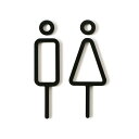 【送料無料】トイレ標識 案内 プレート サインプレート ピクトグラム ホテル 店舗 お手洗い (Aタイプ)