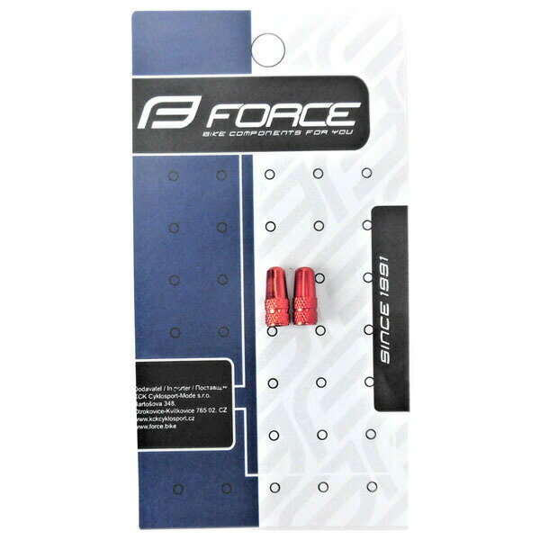 自転車 フレンチバルブ キャップ アルミ製 レッド FORCE フォース 仏式バルブ チュ...