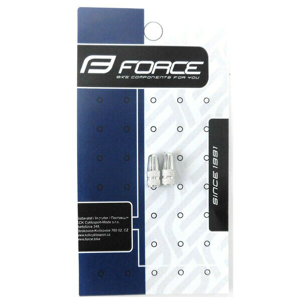 自転車 フレンチバルブ キャップ アルミ製 シルバー FORCE フォース 仏式バルブ チ...