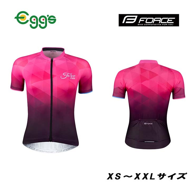 FORCE GEM short sleeve サイクルジャージ 半袖 秋 春 夏 サイクルウェア 自転車 服 スポーツバイク ロードバイク クロスバイク MTB 半袖ジャージ サイクル かっこいい かわ