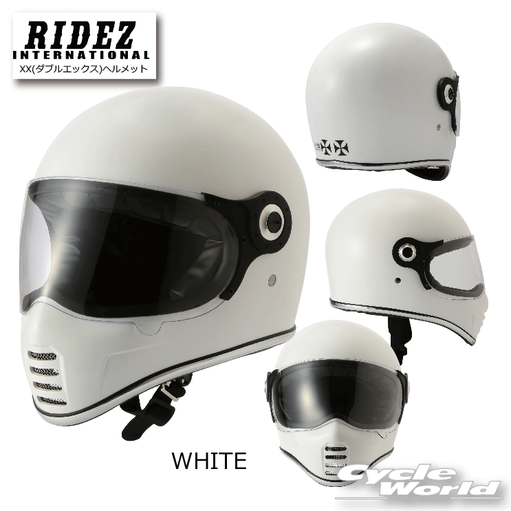 ☆【RIDEZ】「RIDEZ XX」 《ホワイト》ヘルメット 　ライズ　フルフェイス　ライズインターナショナル【バイク用品】 その1