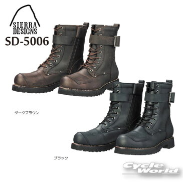 ☆【SIERRADESIGNS】9ホールバイカーズブーツ《SD5006》 レザーブーツ　ツーリング アメリカン 革 靴　編み上げ　編上　ひも　おしゃれ かっこいい ビクトリーキス VictoryKiss　シエラデザイン【バイク用品】