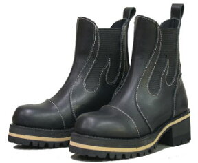 ☆【DEGNER】BOM-1A オリジナルメンズサイドゴアブーツ　BLACK　 靴　デグナー　牛革　【バイク用品】