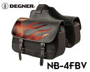 ☆【デグナー】ヴィンテージファイアダブルサドルバッグ NB-4FBV サイドバッグ 左右セット 両側 ファイヤーパターン テキスタイル ツーリング 大容量 おし...