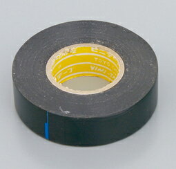 配線加工等の後処理に使えるPVC粘着テープ。全長25m。幅は19mmと25mmの2タイプ、1個売りとお徳な10個入りを用意。 耐熱温度：80℃。 テープ色：黒。 幅19mm×25m　10個入り