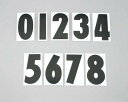 ☆【あす楽対応】【キタコ】ゼッケンシール 小 クロ 3枚入り 《0〜9》 数字 番号 レース 黒 白 ブラック ホワイト ステッカー 文字 サイド ナンバー 背...