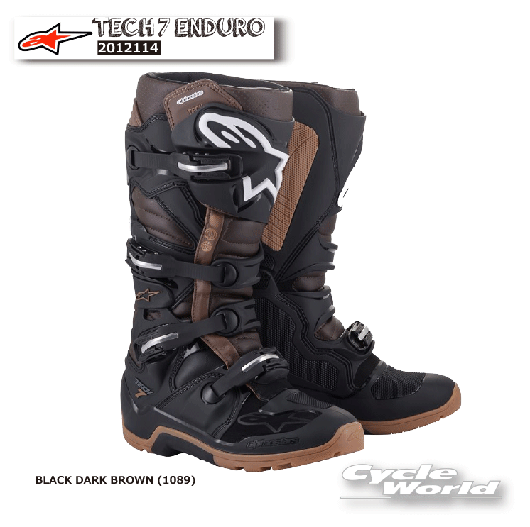 ☆正規品【ALPINESTARS】TECH 7 ENDURO《2012114》BLACK DARK BROWN (1089)　 テック7　エンデューロ　ブーツ　アルパインスターズ　モトクロス オフロードブーツ　オフロード　イタリア取り寄せ【バイク用品】