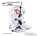 ☆正規品【ALPINESTARS】TECH 10 SUPERVENTED BOOTS 《2010520》 WHITE BRIGHT RED (2230)　 テック10　スーパーベント　ブーツ　アルパインスターズ　モトクロス オフロードブーツ　オフロード　イタリア取り寄せ【バイク用品】