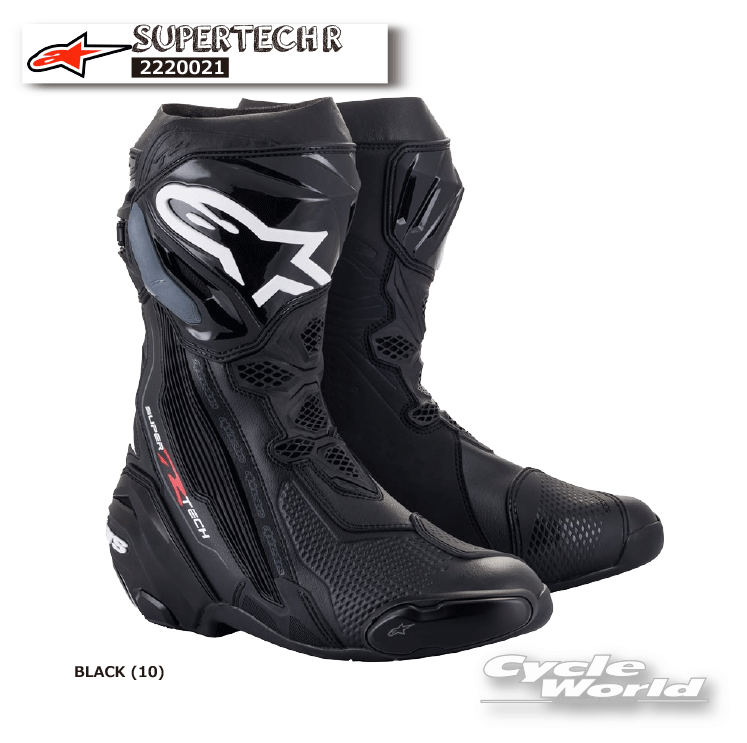 ☆正規品【ALPINESTARS】SUPERTECH R 《2220021》 BLACK (10)　 スーパーテックR　ブーツ　アルパインスターズ　モトクロス オフロードブーツ　オフロード　イタリア取り寄せ【バイク用品】