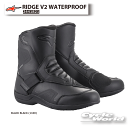 ☆正規品【ALPINESTARS】RIDGE V2 WATERPROOF 《BLACK BLACK(1100)》 防水 ブーツ イタリア 取り寄せ ライディング...