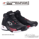 ☆正規品【ALPINESTARS】CR-X WOMEN'S DRYSTAR RIDING SHOES《2611523》BLACK WHITE DIVA PINK (1832) スニーカー ツーリング ライディング シューズ ストリート 女性用 レディース 防水 アルパインスターズ イタリア 取り寄せ【バイク用品】