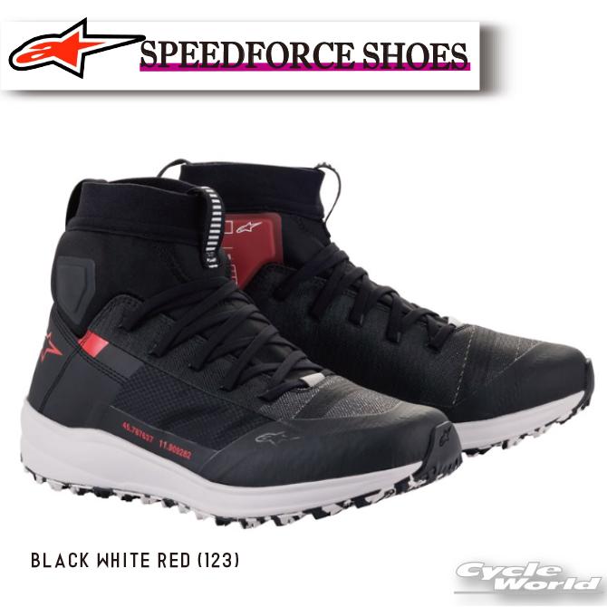 楽天バイク用品専門店サイクルワールド☆正規品【ALPINESTARS】SPEEDFORCE SHOES 《BLACK WHITE RED （123）》メンズ スピードフォース 靴 シューズ イタリア取り寄せ イタリア 直輸入ライディングシューズ シンプル カジュアル アルパインスターズ 2654321【バイク用品】