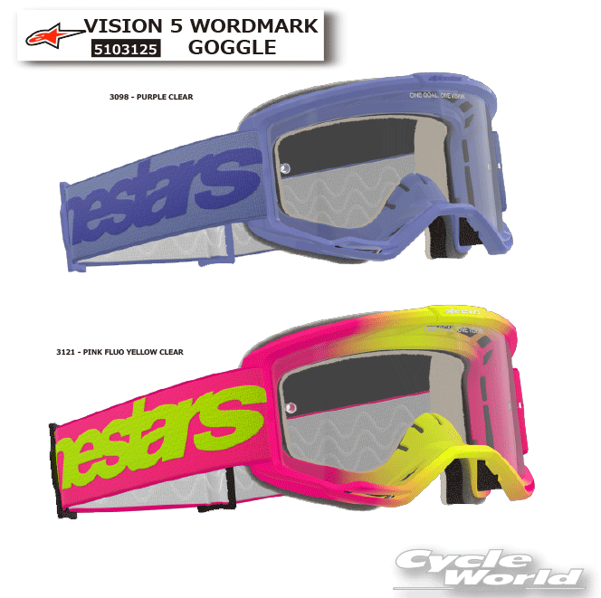 ☆正規品【ALPINESTARS】VISION 5 WORDMARK GOGGLE《5103125》 ゴーグル ツーリング オフロード レース アルパインスターズ イタリア 取り寄せ【バイク用品】
