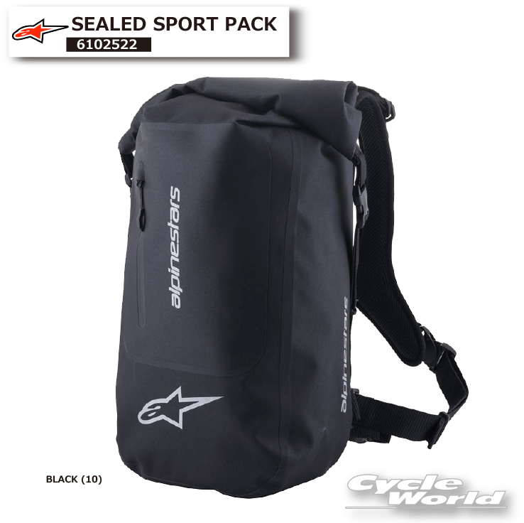 ☆正規品【ALPINESTARS】SEALED SPORT PACK《6102522》シールド スポーツパック バックパック 鞄 リュック ブラック シンプル アルパインスターズ イタリア 取り寄せ【バイク用品】