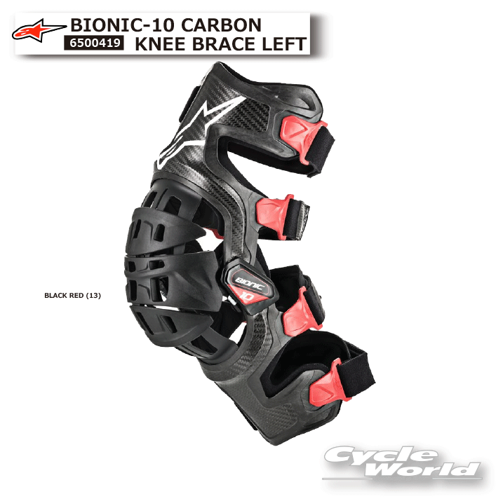 ☆正規品【ALPINESTARS】BIONIC-10 CARBON KNEE BRACE LEFT《6500419》バイオニック-10 カーボン ニーブレース(左側) 膝 ひざ ニー プロテクター オフロード レーシング ニーガード アルパインスターズ イタリア 取り寄せ【バイク用品】