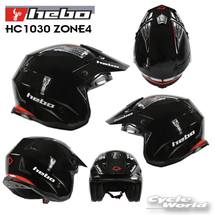 ☆【HEBO】 エボ トライアル ヘルメット 《HC1030 ZONE4》オフロードヘルメット　ジェットヘルメット【バイク用品】【バイク用品】