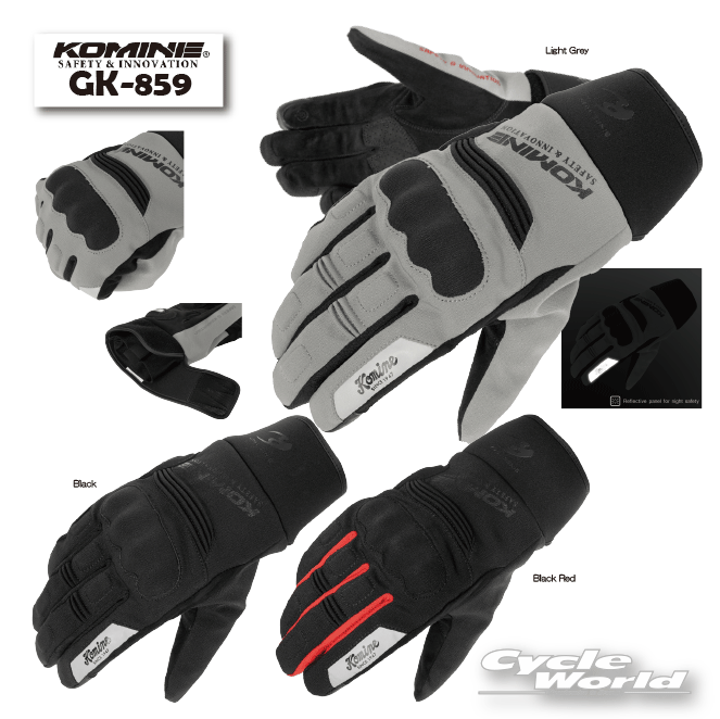 ☆2025-26 秋冬【KOMINE】GK-859 プロテクトウインターグローブ-ランパート　保温　冬用　防寒　ツーリング　コミネ【バイク用品】