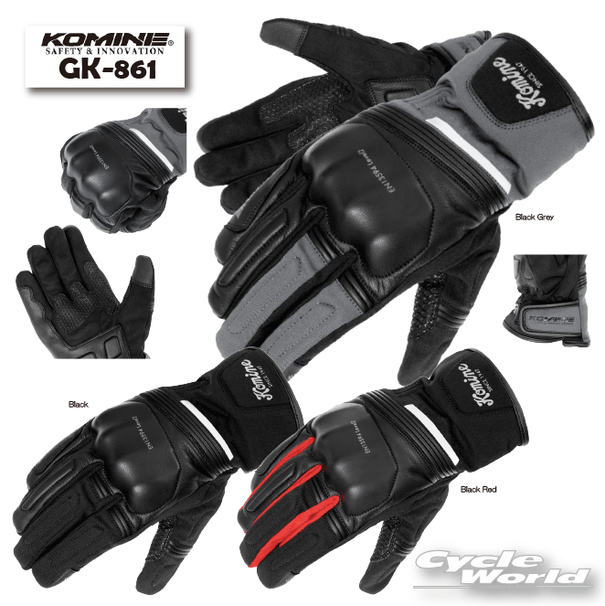 ☆2025-26 秋冬【KOMINE】GK-861 CE2ウインタグローブ-ブレイズ　CE規格レベル2　透湿　防水　冬用　防寒　ハイポーラ　ツーリング　コミネ【バイク用品】
