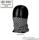 ☆【ネコポス対応】【RIDEZ】《PNW-06》PIPES NECK WARMER　BLACK/WHITE CHECK　ライズ　フリースネックウォーマー　フェイスマスク　マスク　ブラック/ホワイトチェック　 花粉　PM2.5　ウイルス対策　ライズインターナショナル　【バイク用品】