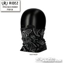 ☆【ネコポス対応】【RIDEZ】《PNW-04》PIPES NECK WARMER BLACK PAISLEY ライズ フリースネックウォーマー フェイスマスク マスク ブラックペイズリー 花粉 PM2.5 ウイルス対策 ライズインターナショナル 【バイク用品】