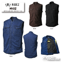 ☆正規品【RIDEZ】RIDEZ MOTO CLUB VEST プロテクターベスト MV02 バイクウェア オールシーズン 胸 背中 チェスト バック ツーリン...