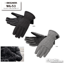 ☆【DEGNER】WG-53　ウィンターソフトシェルグローブ/WINTER SOFTSHELL GLOVE 防寒 防風 透湿防水 フリース　グリップヒーター　スマホタッチ 寒さ対策 冬用 デグナー 本革　アメリカン【バイク用品】